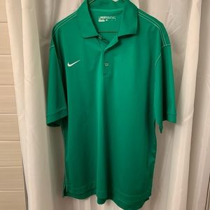 Dri-fit Nike golf shirt with collar.